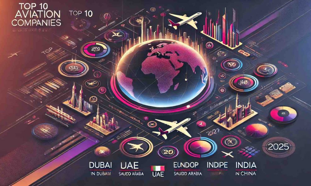 List of Top 10 Aviation Companies in Dubai, UAE, Saudi Arabia, London, UK, Europe, India, and China in 2025