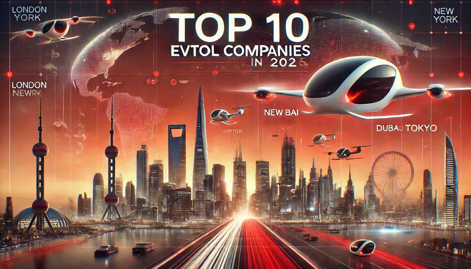 List of Top 10 eVTOL Companies in 2025 in London UK Europe Asia, India, China, Japan, Saudi, UAE, USA and Germany