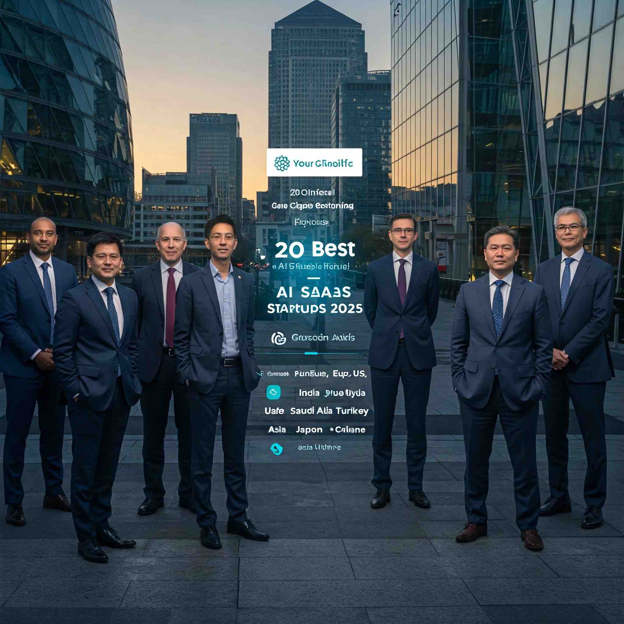 List of 20 Best AI SaaS Startups in 2025 in London, the UK, Europe, US, Canada, India, UAE, Saudi, Turkey, Asia, Japan, and China