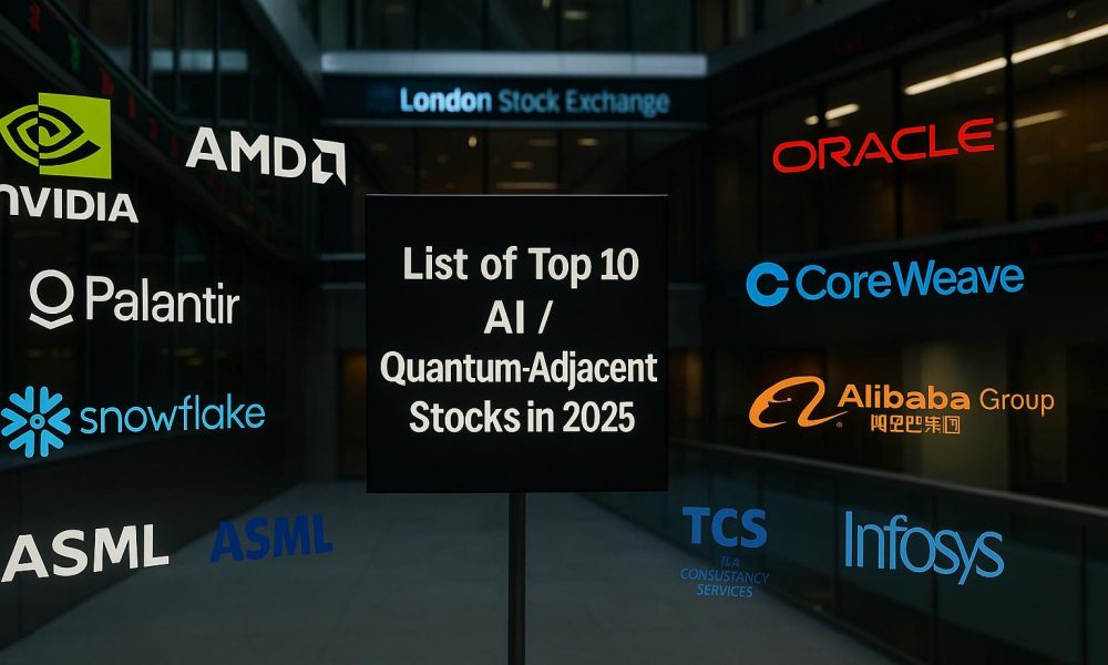 List of Top 10 AI : Quantum-Adjacent Stocks in 2025 in London, UK, Europe, US, India and Hong Kong